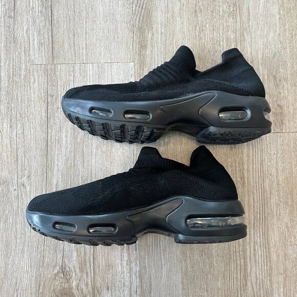 Unisex Black Slip On Work Shoes - W10 / M8 - Picture 3 of 9